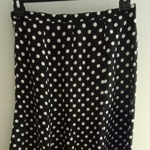 'PATRICK CHRISTOPHER' Skirt size 8P 100% Silk Spotted Retro
